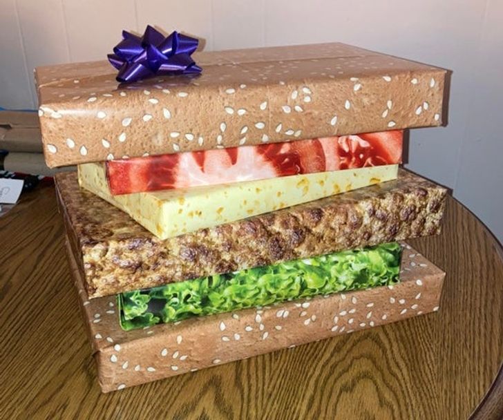 present like a burger gift