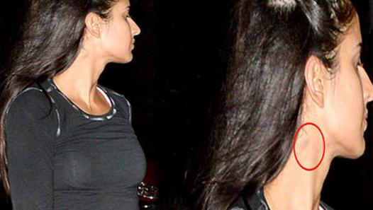 katrina kaif with a hickey on her neck