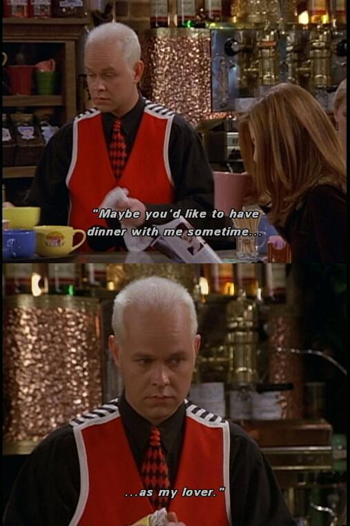 gunther thinks of dating rachel as his lover