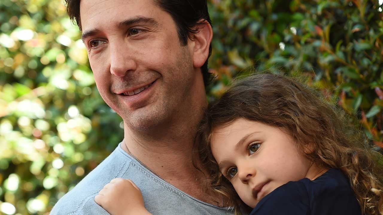 David Schwimmer With Her Daughter Cleo Lying Her Head On Her Father's Chest Looking Super Cute