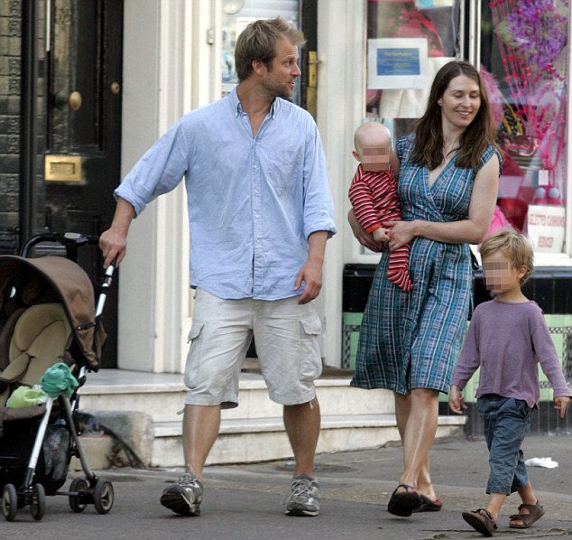 Helen Baxendale and family