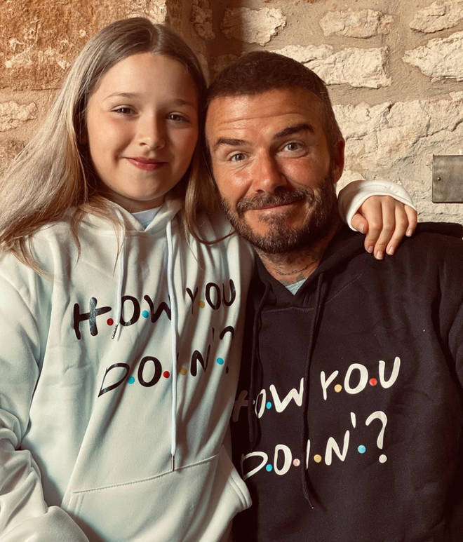 david Beckham wearing t-shirt of friends 