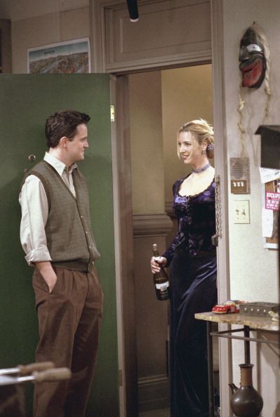 Chandler's Half-Sweater And Phoebe's Head-To-Toe Velvet With The Tattoo Choker