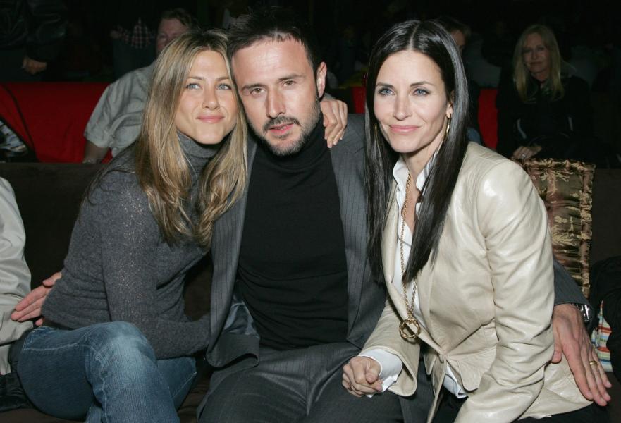 courteney cox, david arquette and jennifer aniston