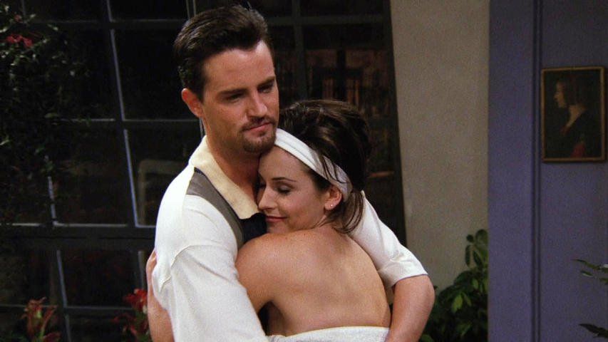 monica hugging chandler