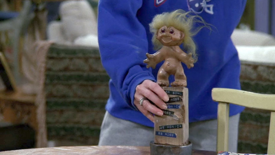 troll doll in friends as geller cup