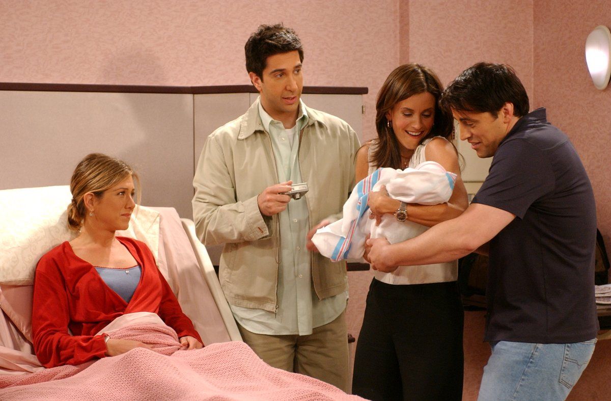 rachel birth sequence with ross monica and joey