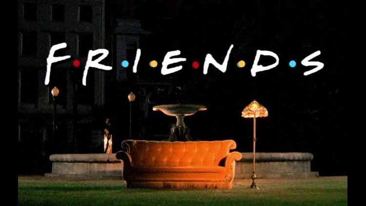 Friends logo with orange couch