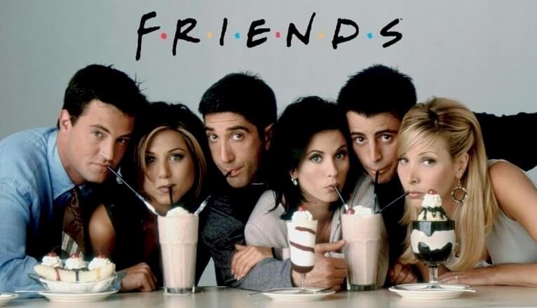 friends logo with characters