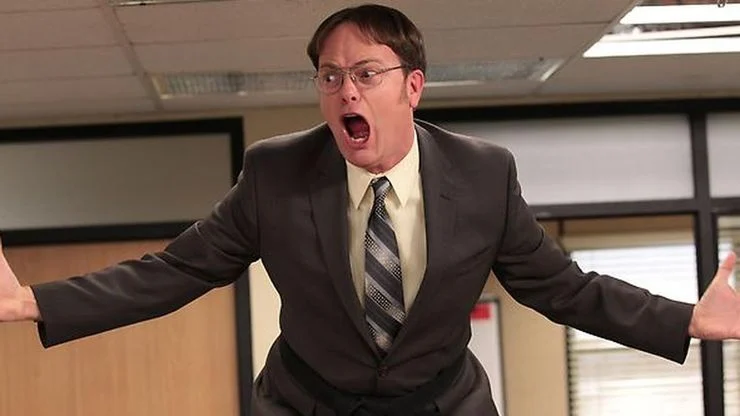 dwight shouting in the office