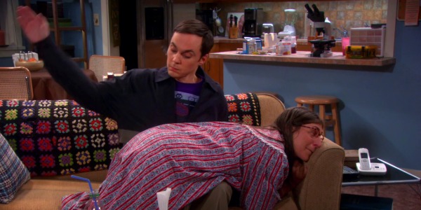 Spanking scene of Sheldon and Amy